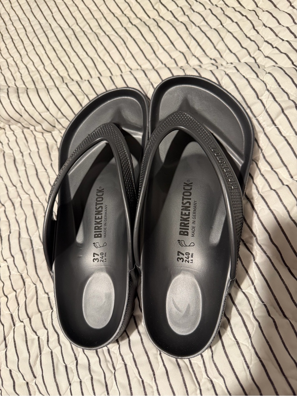 New Birkenstock Womens Black Gizeh EVA Flip Sandals